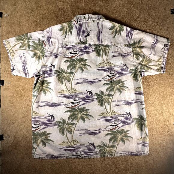 Vintage Cherokee Waikiki Wear, Hawaiian Button Down Tropical Shirt Size XL - Picture 2 of 7